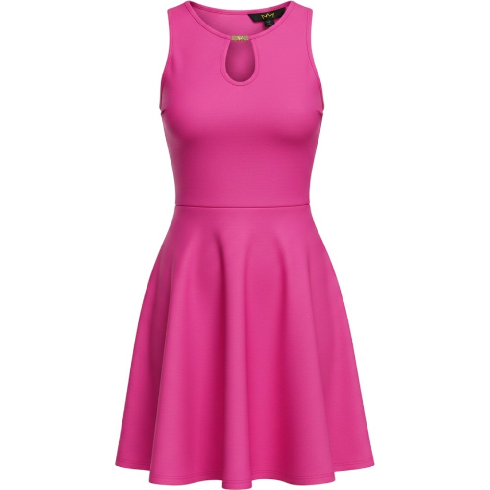 NWT Nicki Minaj Collection Hot Pink Skater Dress Large Barbiecore Cutout Y2K